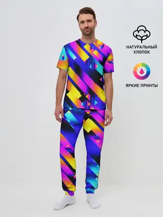 Мужская пижама с брюками / Rectangle