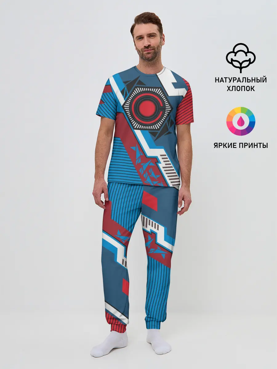 Мужская пижама с брюками / Cyborg logo