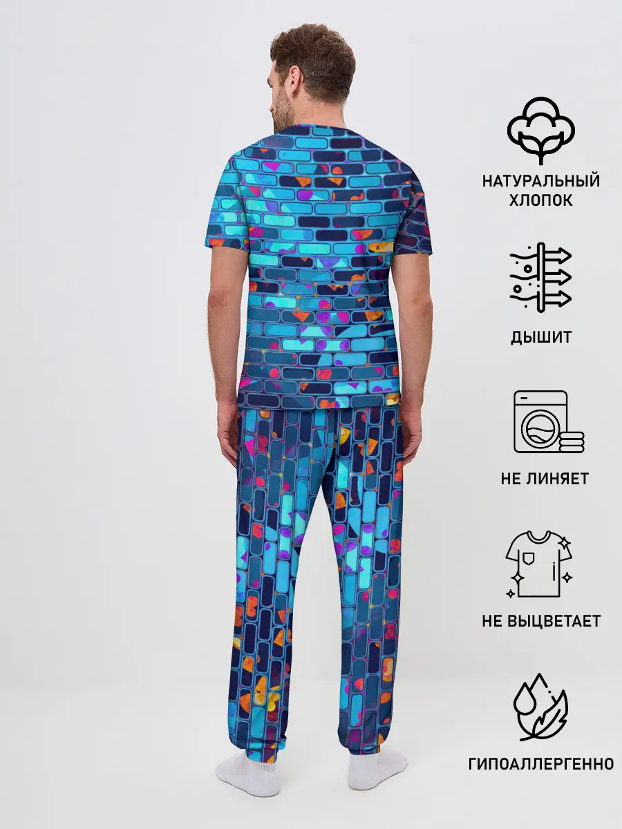 Мужская пижама с брюками / Кирпичики.