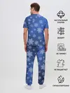 Мужская пижама с брюками / Снежинки.