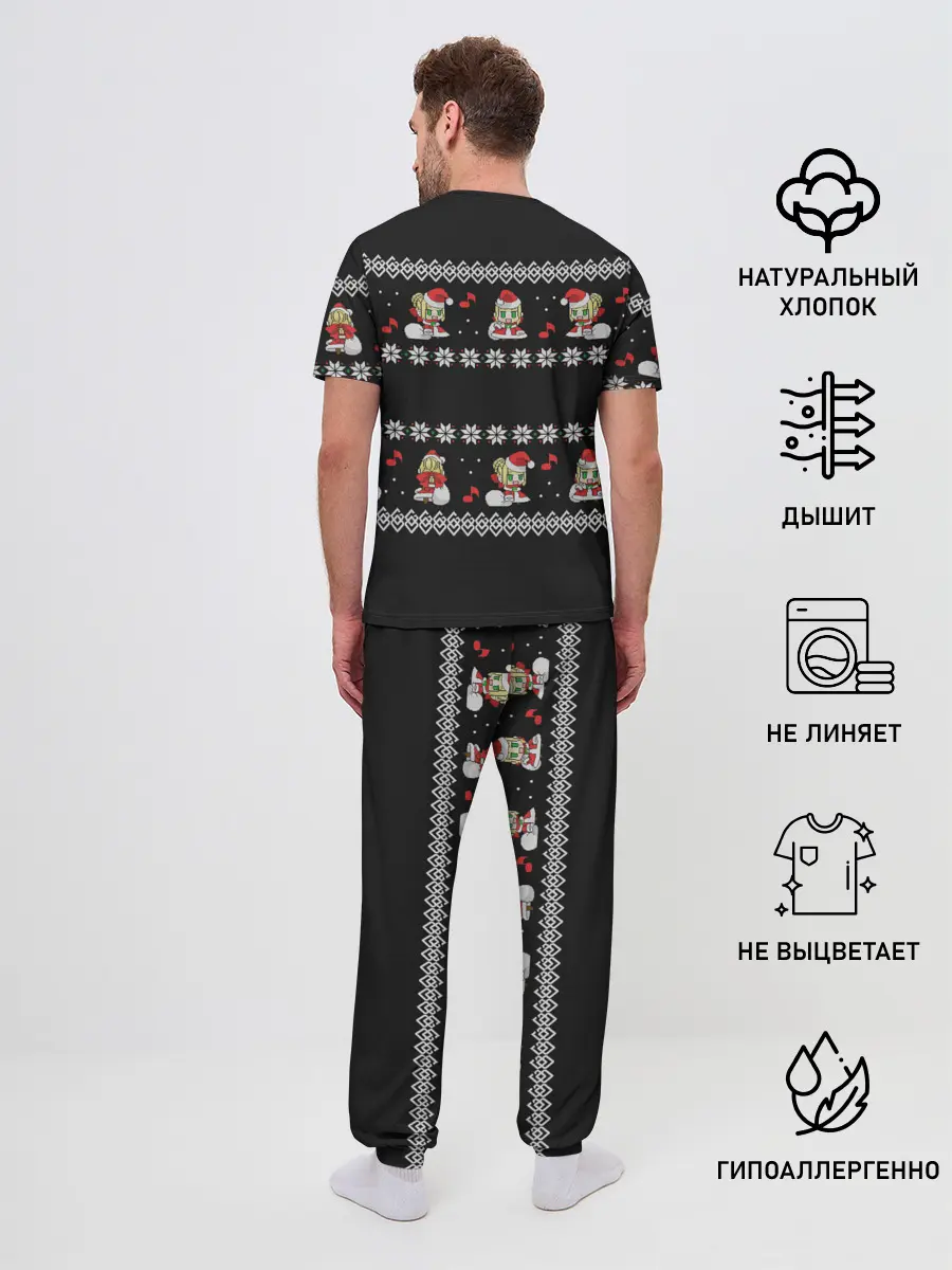 Мужская пижама с брюками / merry christmas padoru