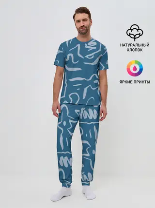 Мужская пижама с брюками / Texture