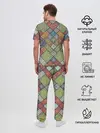 Мужская пижама с брюками / Мандалы лоскутный печворк