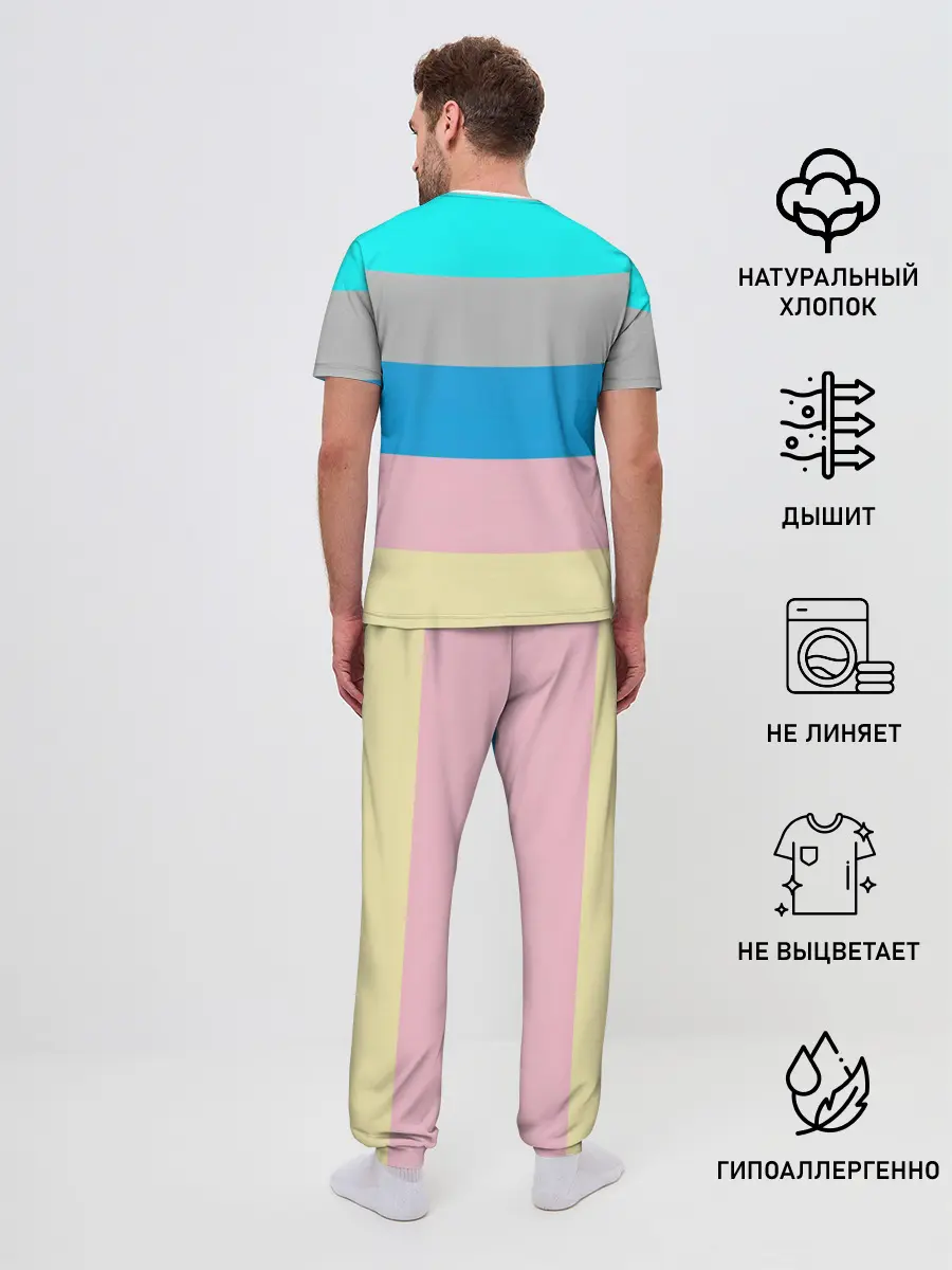 Мужская пижама с брюками / Флаг аниме