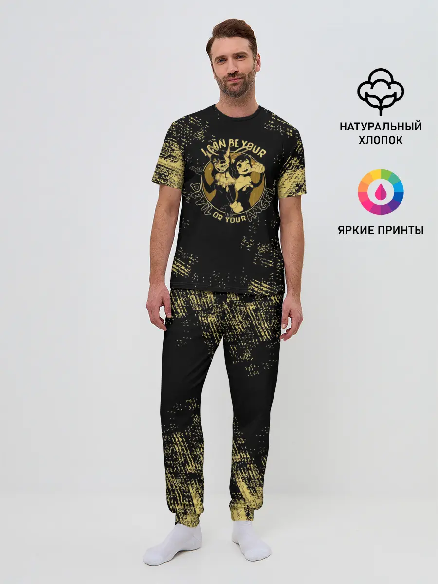 Мужская пижама с брюками / Bendy And The Ink Machine