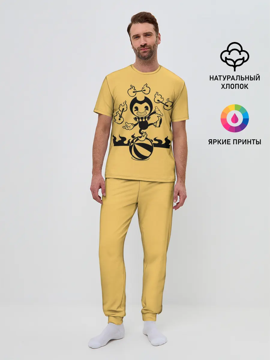 Мужская пижама с брюками / Bendy And The Ink Machine