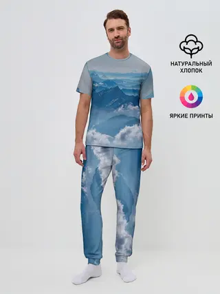 Мужская пижама с брюками / Горы