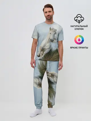 Мужская пижама с брюками / Лошадь