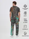 Мужская пижама с брюками / Palm glitch art