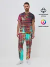 Мужская пижама с брюками / Palm glitch art