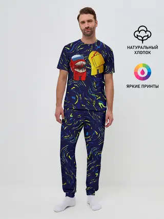 Мужская пижама с брюками / Among Us | Van Gogh Style