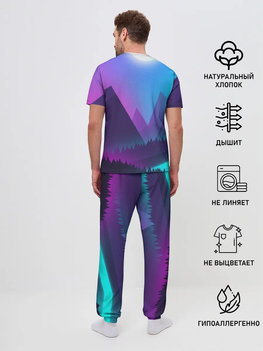 Мужская пижама с брюками / NEON FOREST