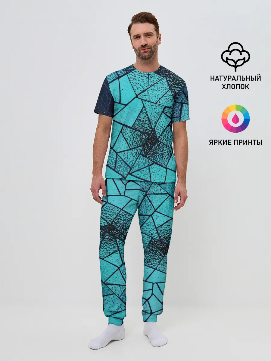 Мужская пижама с брюками / НЕОНОВЫЙ ВИТРАЖ