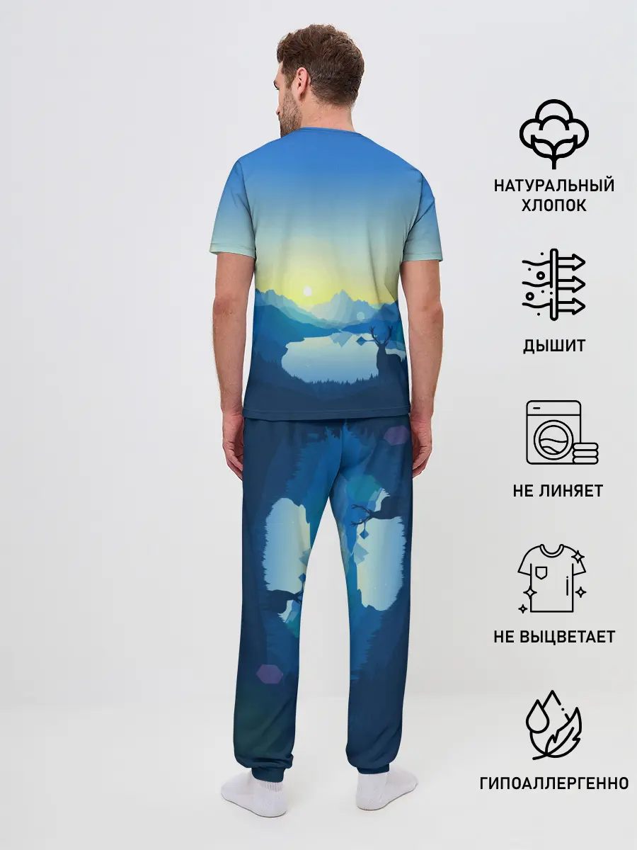 Мужская пижама с брюками / NATURE