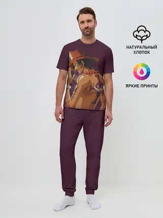 Мужская пижама с брюками / One Piece. Портгас Д. Эйс