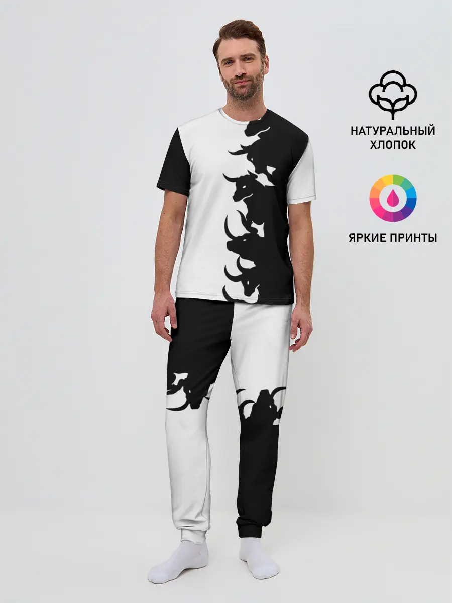 Мужская пижама с брюками / Символ 2021 | Год Быка