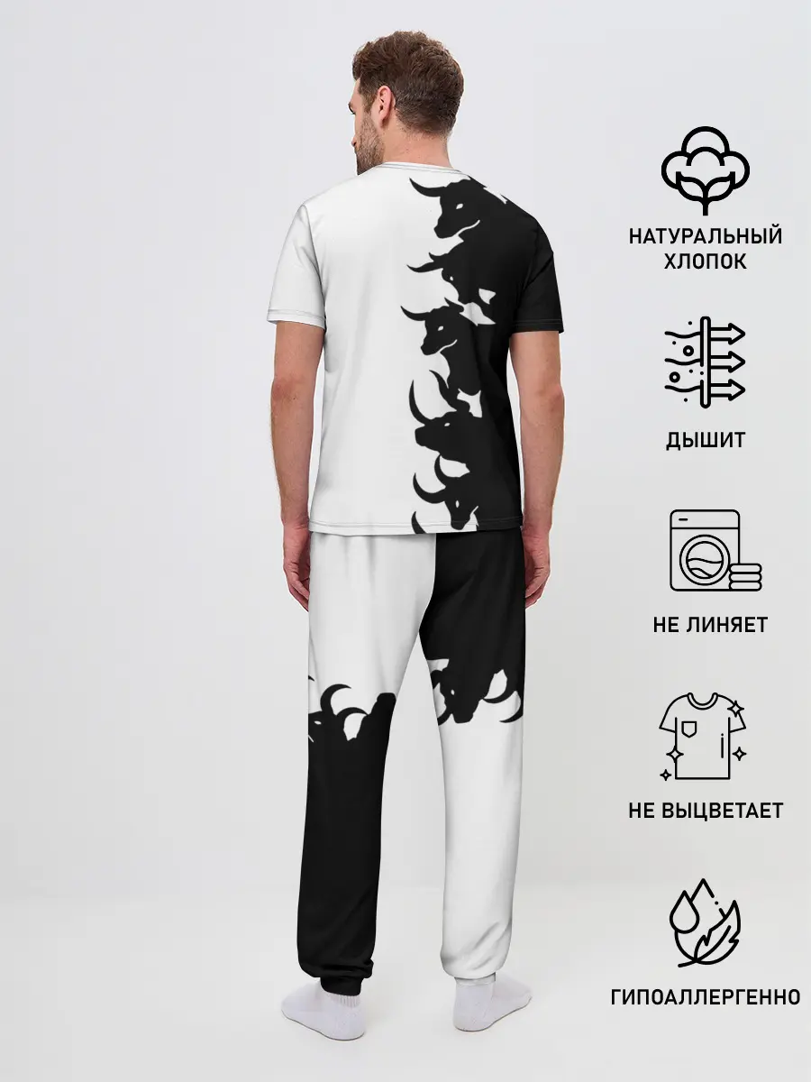 Мужская пижама с брюками / Символ 2021 | Год Быка