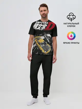 Мужская пижама с брюками / Initial D две машины