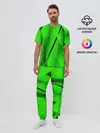 Мужская пижама с брюками / Зеленый неон