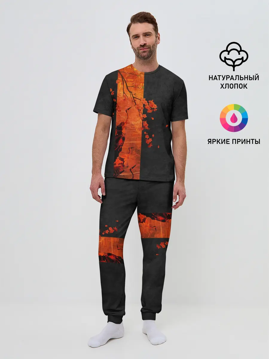 Мужская пижама с брюками / ЦАПЛЯ