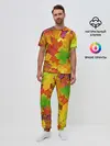 Мужская пижама с брюками / Осенние листья