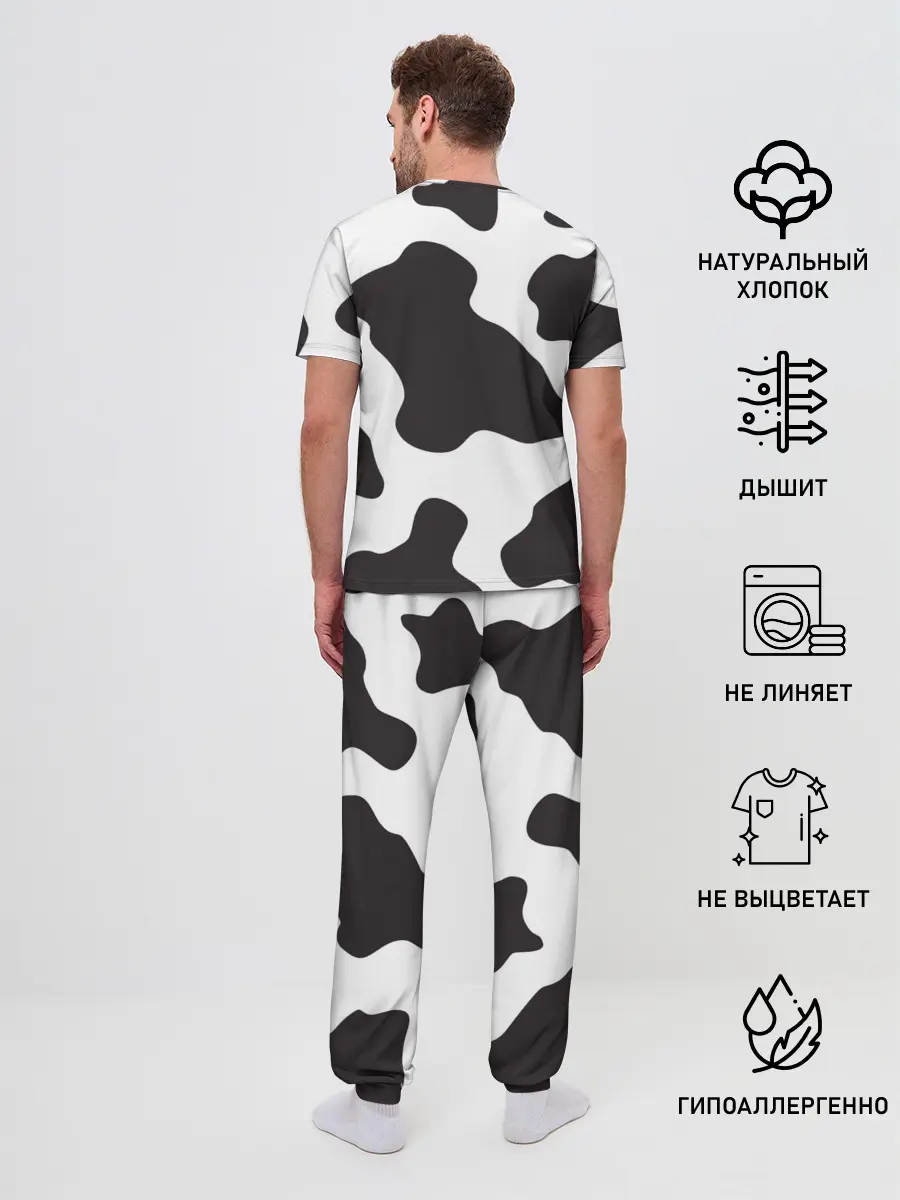 Мужская пижама с брюками / корова