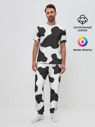 Мужская пижама с брюками / корова