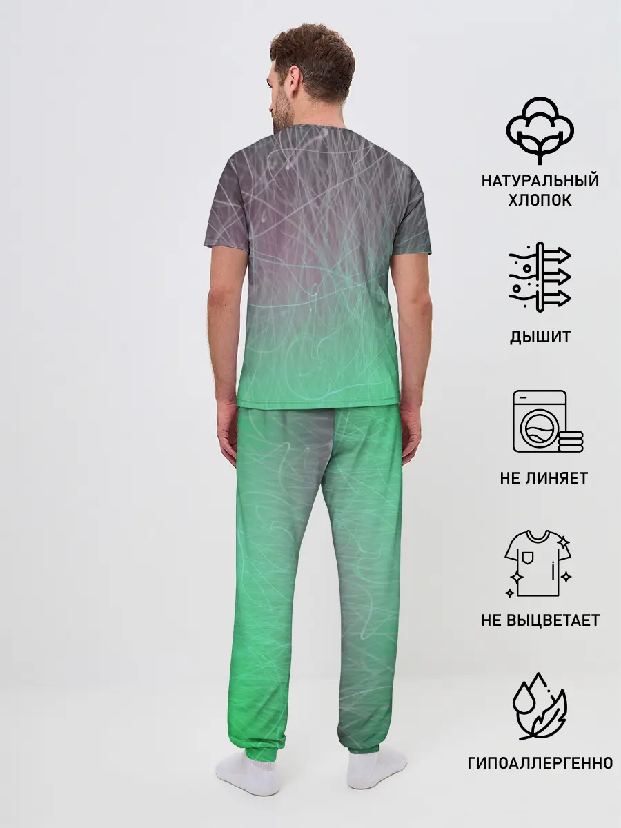 Мужская пижама с брюками / Текстура