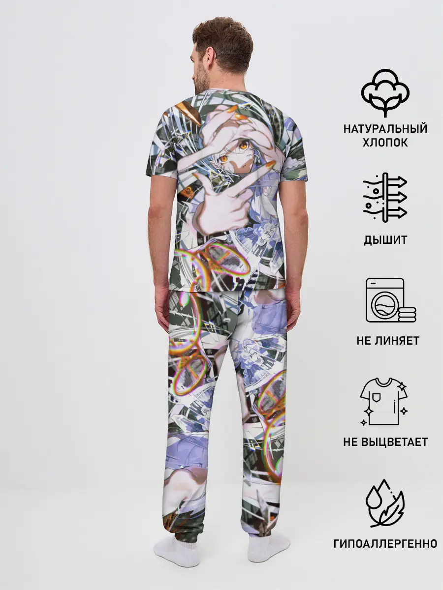 Мужская пижама с брюками / Anime girl art