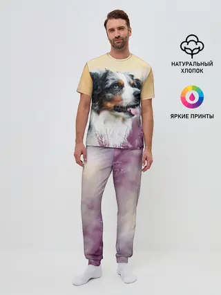 Мужская пижама с брюками / Австралийская Овчарка