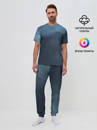 Мужская пижама с брюками / Дымчатый