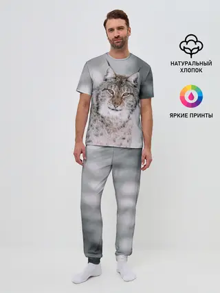 Мужская пижама с брюками / Рысь