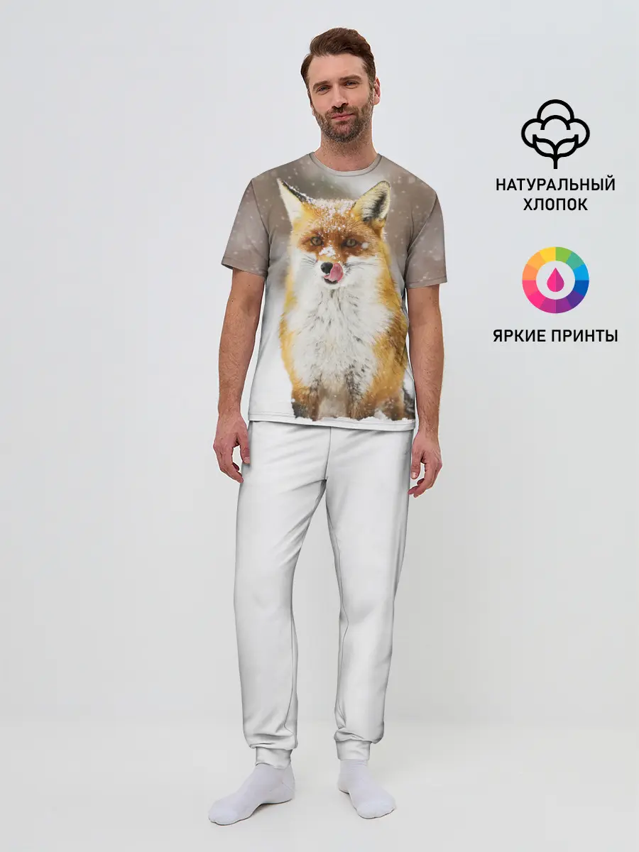 Мужская пижама с брюками / Лиса