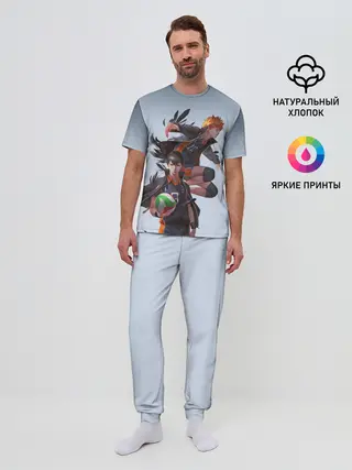 Мужская пижама с брюками / Хината и Тобио