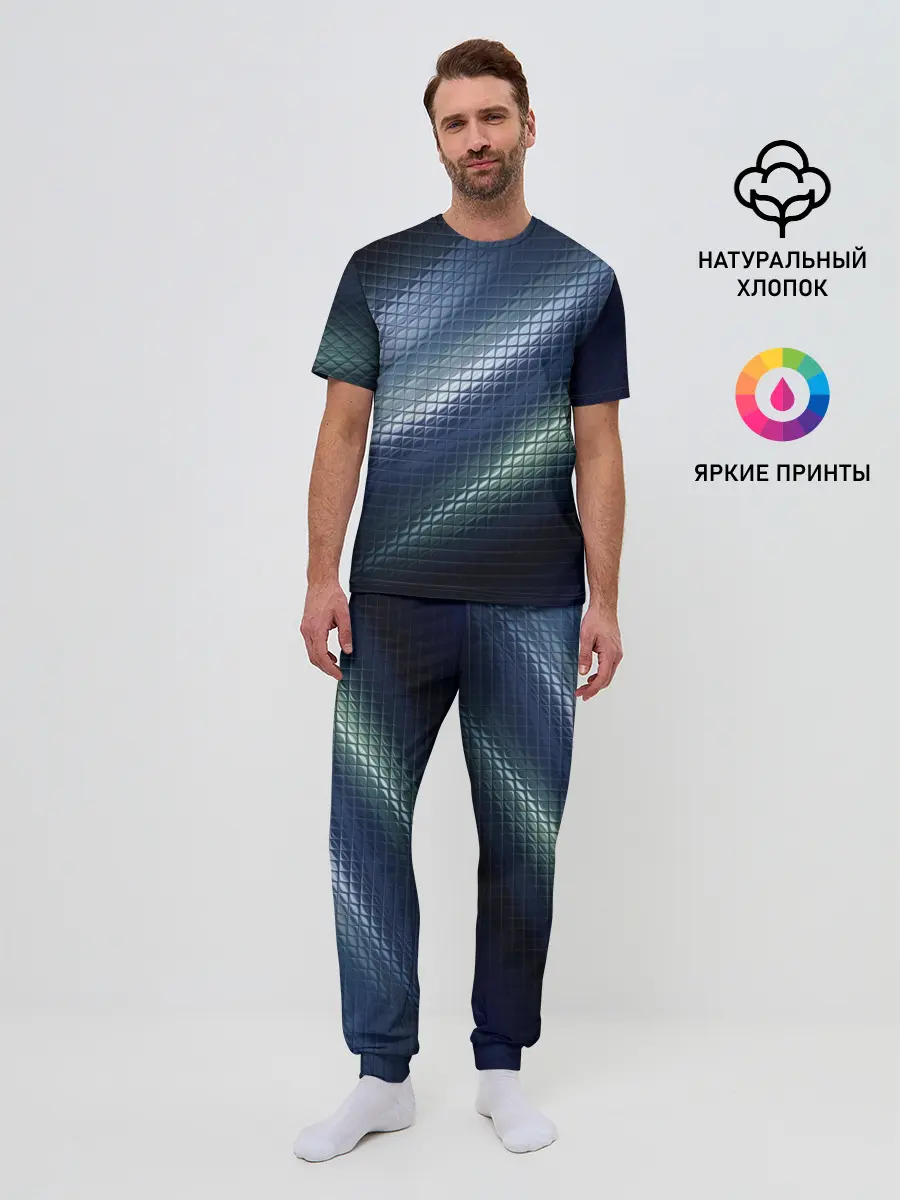 Мужская пижама с брюками / Текстура