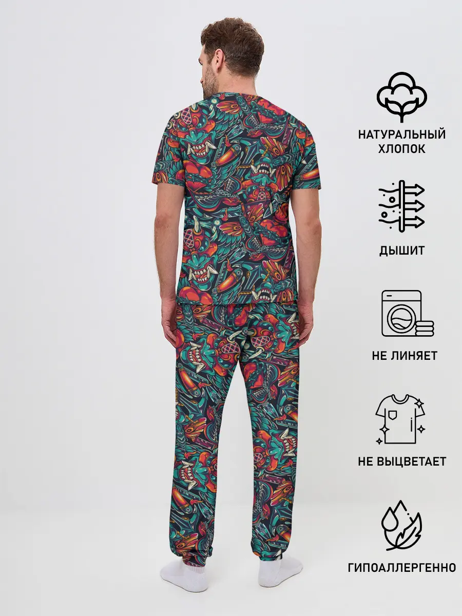 Мужская пижама с брюками / Якудза