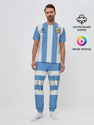 Мужская пижама с брюками / Джерси Марадоны с автографом