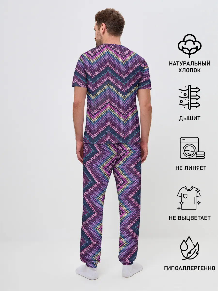 Мужская пижама с брюками / Вязь