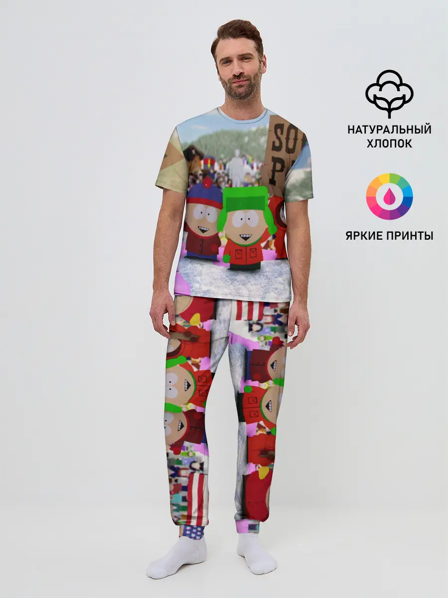 Мужская пижама с брюками / Южный Парк / South Park .