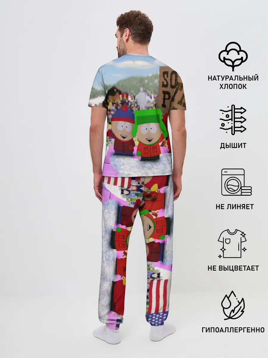 Мужская пижама с брюками / Южный Парк / South Park .