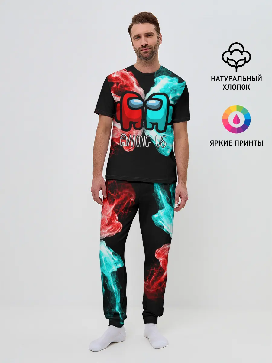 Мужская пижама с брюками / AMONG US - БИТВА ОГНЕЙ