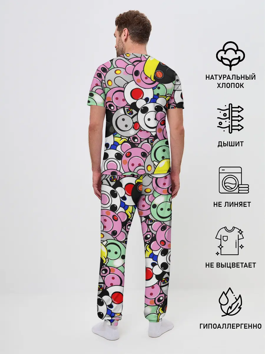 Мужская пижама с брюками / ROBLOX PIGGY