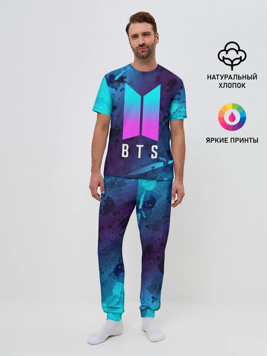 Мужская пижама с брюками / BTS / БТС