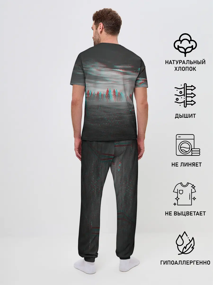 Мужская пижама с брюками / Siren Head Horror Glitch