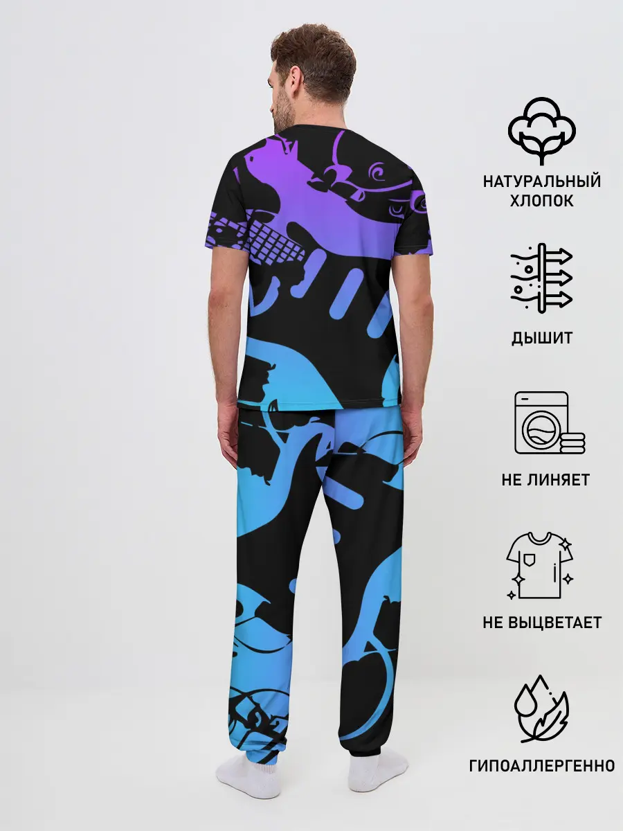 Мужская пижама с брюками / Deep Purple