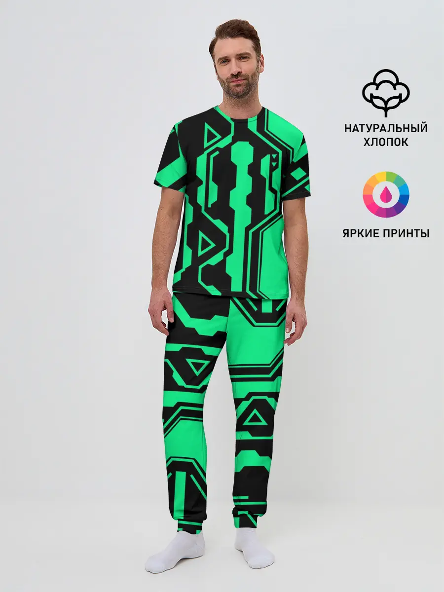 Мужская пижама с брюками / КИБЕРПАНК