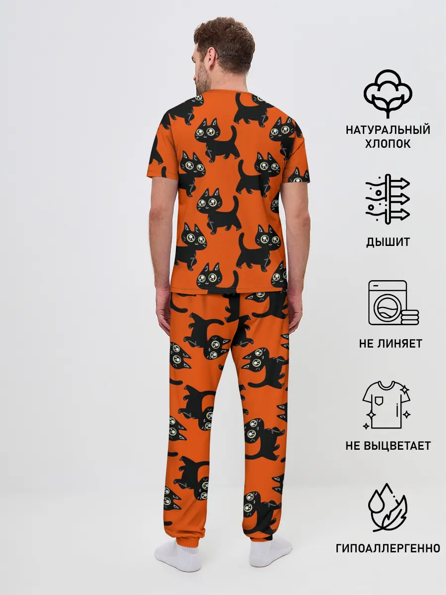 Мужская пижама с брюками / HALLOWEEN CATS