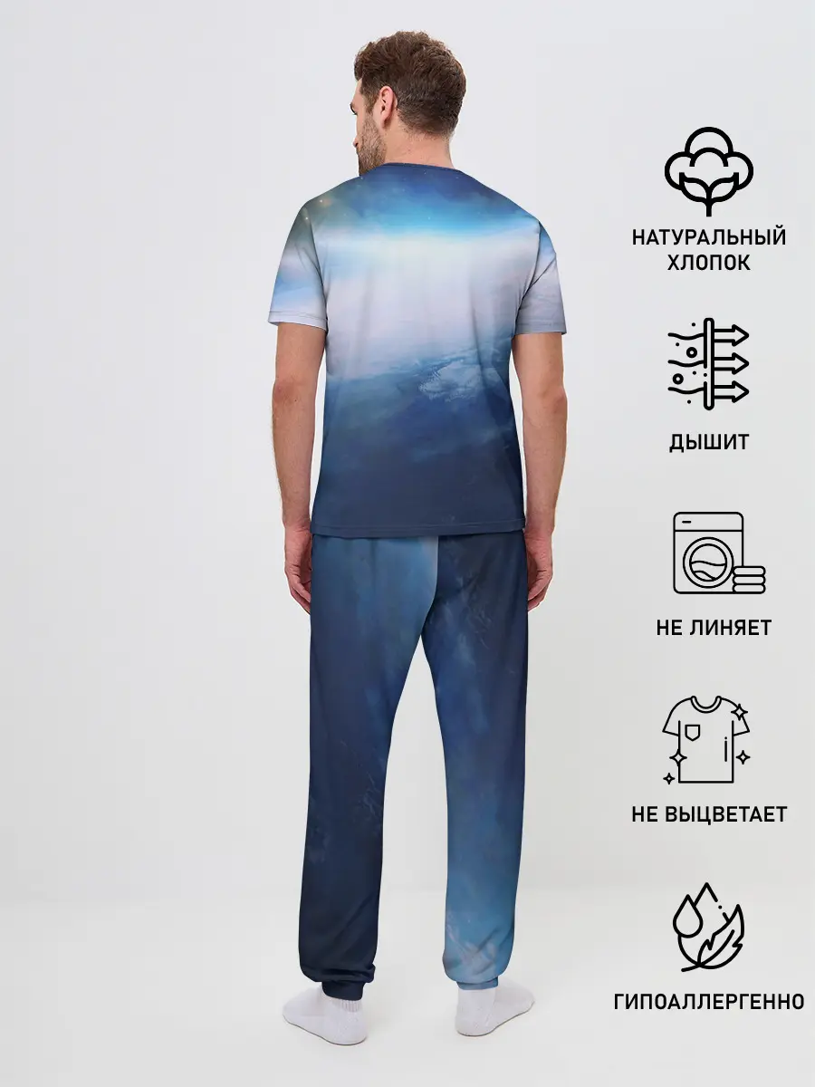 Мужская пижама с брюками / Планета Земля