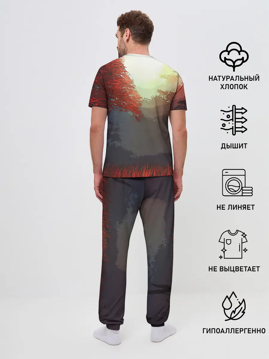 Мужская пижама с брюками / Самурай