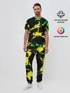 Мужская пижама с брюками / Желто-зеленый